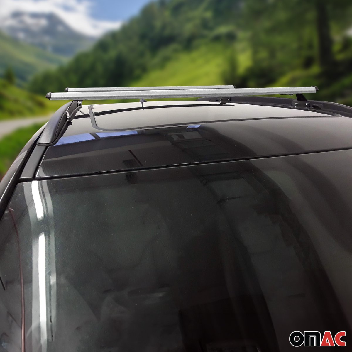 Jeep Compass Roof Rack Cross Bars - Omac - Heavy Duty 920 - Gray - 2017
